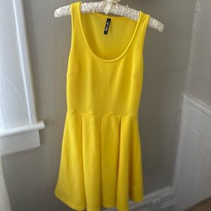 White Mark Yellow Skater Dress